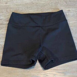 90 degrees girl size 12 black spandex shorts
